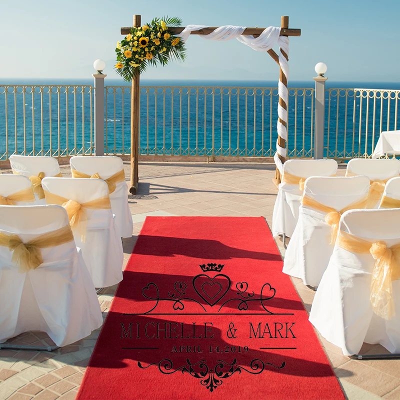 Самодельные современные виниловые напольные наклейки с именем и датой на заказ