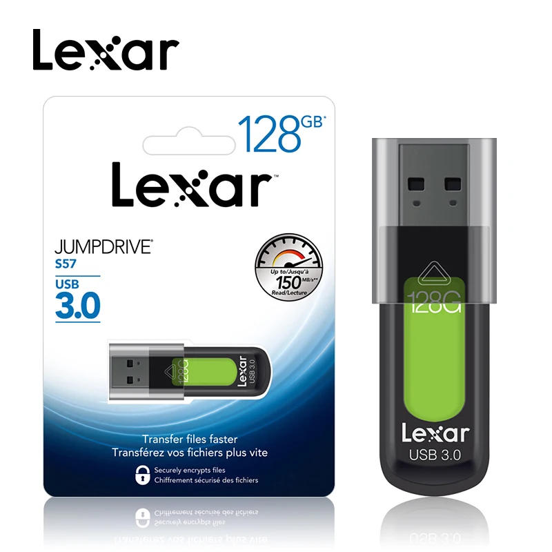 Lexar JumpDrive S57 флешка 32 ГБ 256 бит 128 ГБ|USB флэш-накопители| |