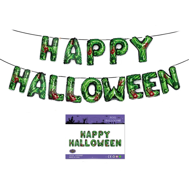 

Foil Helium Balloons Happy Halloween Balloons Letter Halloween Party Ornament Halloween Decoration Props Home Supplies Cartoon