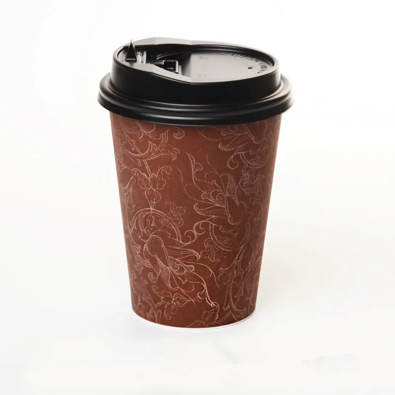 Одноразовые чашки для кофе бумажные стаканчики с цветочным узором горячих