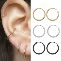 modyle 2020 new vintage rose gold multiple dangle small circle hoop earrings for women jewelry steampunk ear clip gift