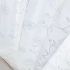 Современные белые занавески из вуали с вышивкой для спальни, тюлевые оконные занавески с цветочным принтом для гостиной, отвесные занавески s, занавески на заказ