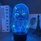 Манга 3d лампа не игрушка со мной Miss Nagatoro для декора комнаты RGB Меняющие цвет ночники подарок аниме светодиодные лампы Nagatoro