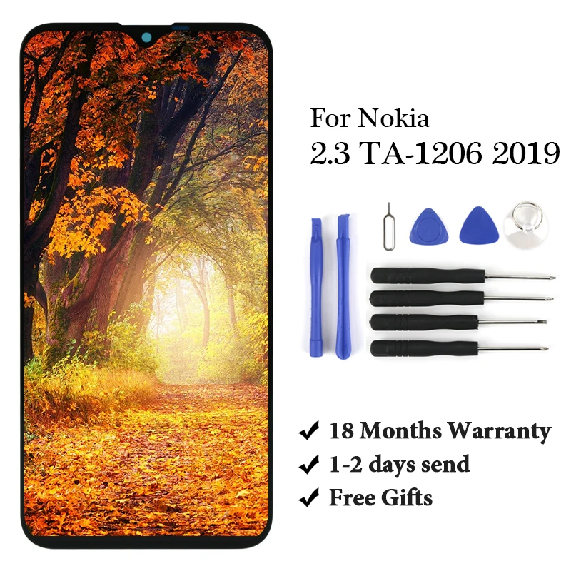

Гарантия 18 месяцев для Nokia 2,3 TA-1206 2019, ЖК-экран, дигитайзер, качественная замена в сборе, ЖК-дисплей для Nokia 2,3