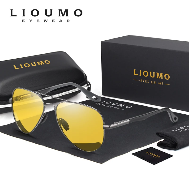 

LIOUMO High Quality Polarized Sunglasses Men Photochromic Driving Goggles Classic Women Glasses Anti-Glare lentes de sol hombre