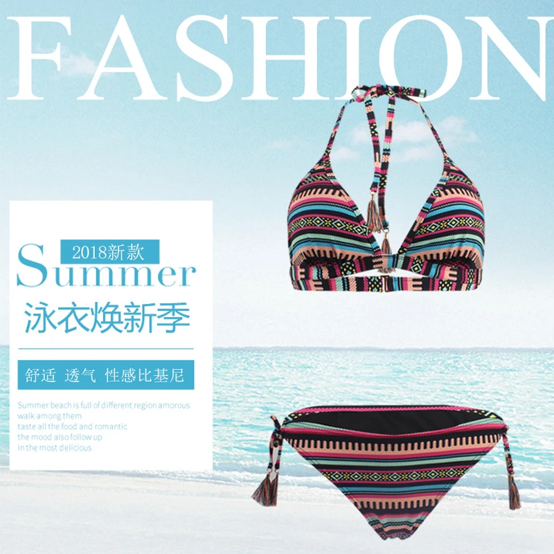 Комплект бикини 2019 сексуальные женские купальные костюмы пуш ап с заниженной