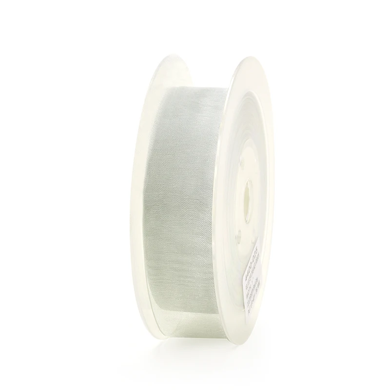shell grey 007 Яма Прозрачная Шелковая лента из органзы 9 13 16 19 мм 200 ярдов черный белый красный синий фиолетовый подарок Свадебная Упаковка праздничные ленты - Цвет: shell grey 007