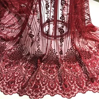 wine 2021 high quality nigerian tulle lace fabrics latest beaded mesh african lace fabric bride french net lace fabric m2670