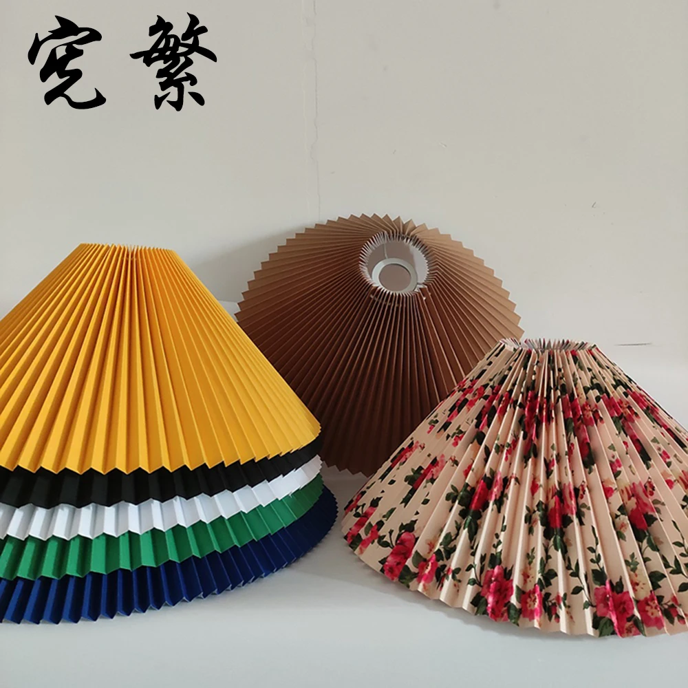 

Простой ретро и креативный простой плиссированный простой декор для отеля Xianfan размером 45 см люстра с абажуром для спальни гостиной