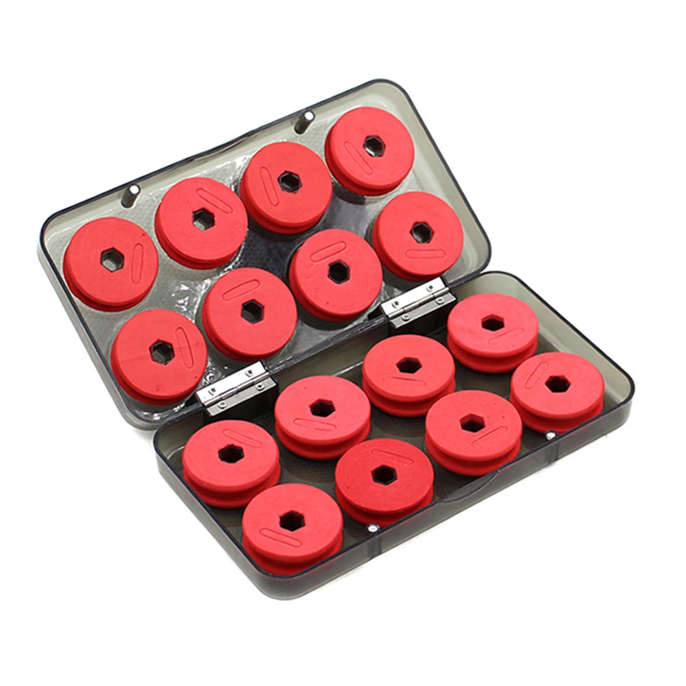

8/16Pcs fishing line foam spool fishing reel round foam hook spool axis storage line hook tool kit