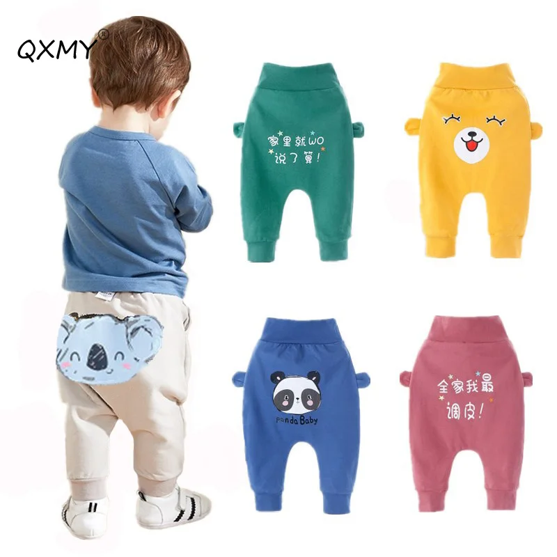 

Children's Pants Newborn Baby Trousers Boys Pants For Girls Boys xxx Cartoon High Waist Protection Belly Spring Autumn