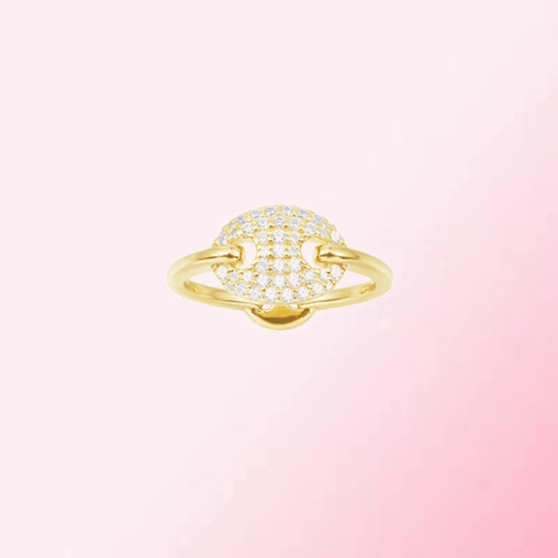 

1:1 Make 925 Sterling Silver Customized High-end Design Evening Dress Exquisite Accessories Fashion Ring