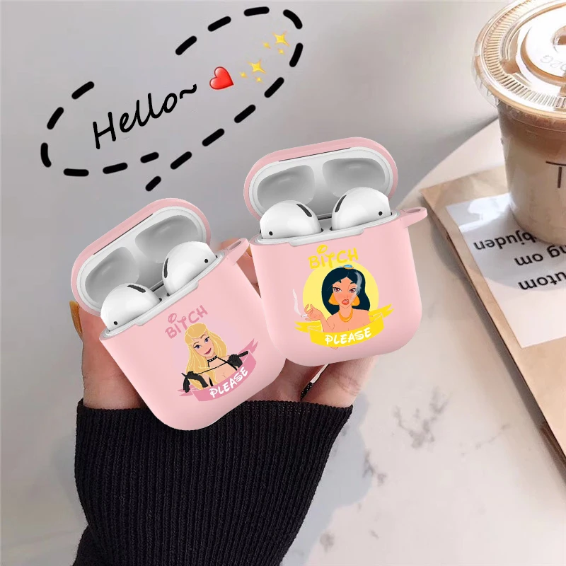 

Cartoon Girl Princess AirPods Case or Apple Air Pods 1 2 Wireless Earphone Accessories Airpods Pro Cute soft Tpu silicone Cover