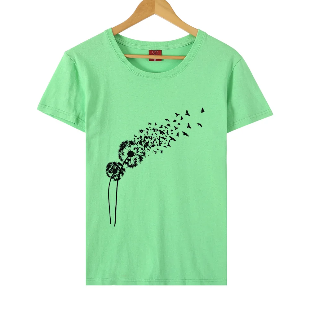 

T-Shirt Short-Sleeved Snowflakes Fluttering Round Neck Short-Sleeved Printing Foreign Trade European And American