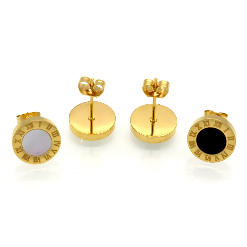 

New Gold/Rose/Silver Color Stud Earrings Fashion Famous Brand Jewelry Wedding Party Earrings For Women Lady Men Earrings Gift