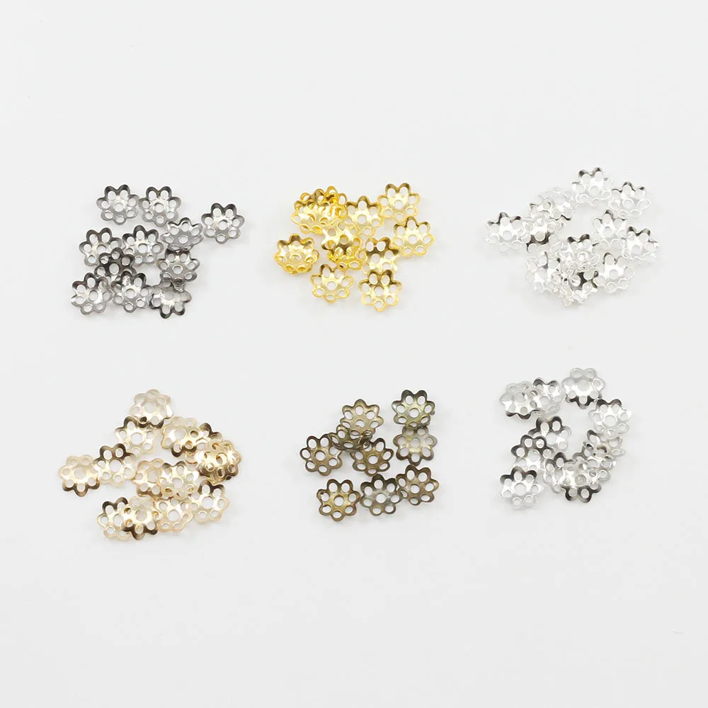 DIY Ювелирный материал металлическая выдолбленная бусина основа Цветочная Опора