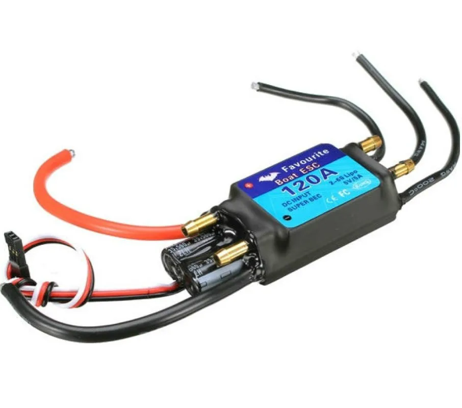 fvt 120a 2s 6s bec 5v5a бесщеточный esc электриче