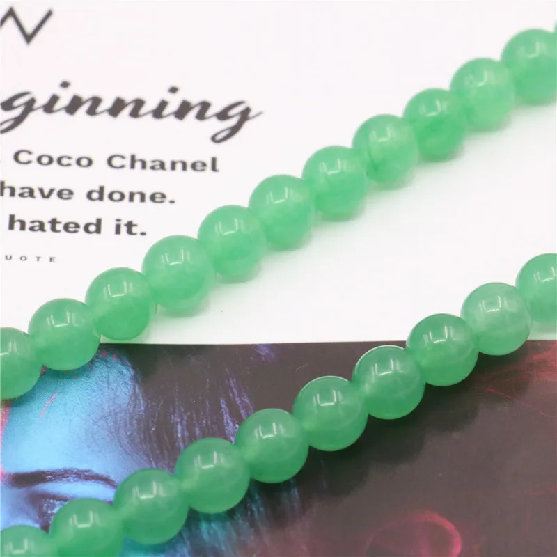 Бесплатная доставка Натуральный камень зеленый авантюрин нефрит Круглый 4/6/8/10/12