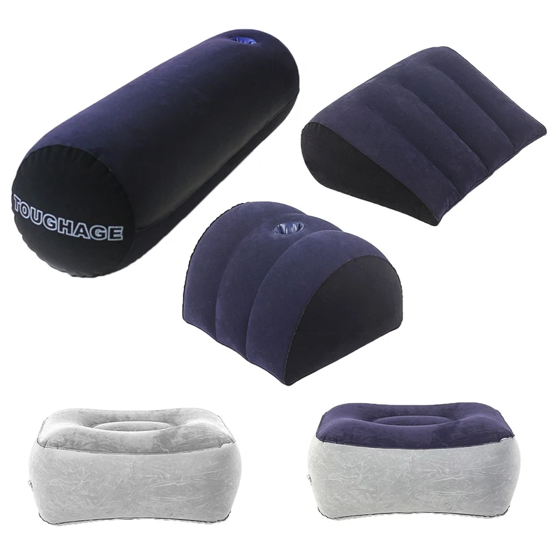 

Nordic Useful Inflatable Portable Travel Footrest Pillow Plane Train Kids Bed Foot Rest Pad PVC For Travel Massage Car Practical
