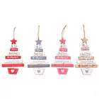 2022 Новогодняя деревянная дверь, подвесной знак, Рождественское украшение для елки, Рождественское украшение для дома, деревянный кулон, Рождественский подарок