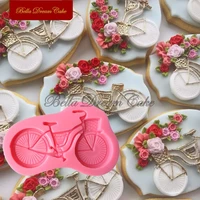 3d bike silicone mold chocolate fondant biscuits cupcake decor mould diy clay moulds cake decorating tools baking accessories