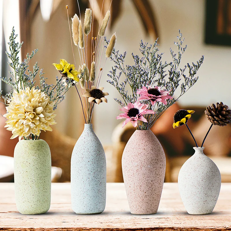 

Home Decoration Items, 14.5cm Frosted Ceramic Vase, Flower Delivery, DIY Living Room Flower Arrangement, Artificial Decorations,