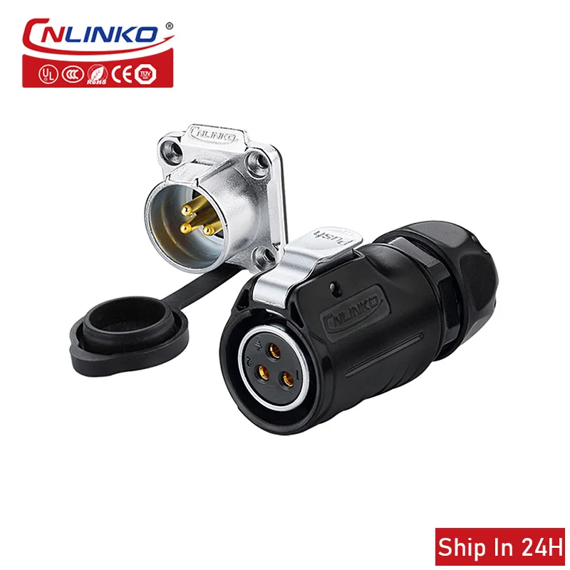 

Cnlinko LP20 M20 3pin 20A IP67 Waterproof Electrical Cable Power Plug Socket Connector for Automation Equipment Free Shipping