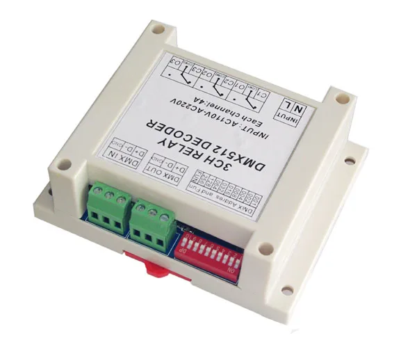 WS DMX RELAY 3CH 220 dmx 512 релейный контроллер задержки выход DMX512 дешифратор 3 канала * 4A AC110