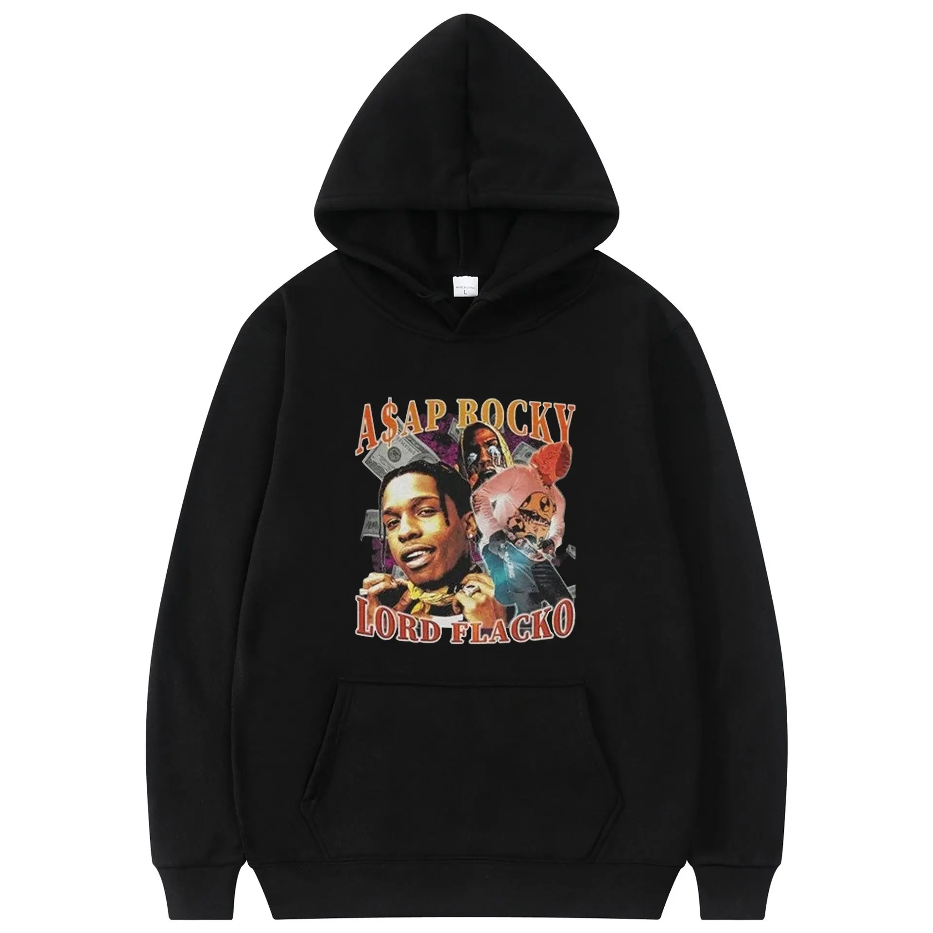 

2021 New Fashion Design ASAP Rocky Rapper Hoodie Men Women Black Hoodies Unisex Harajuku Streetwear Man Sweatshirt Tops