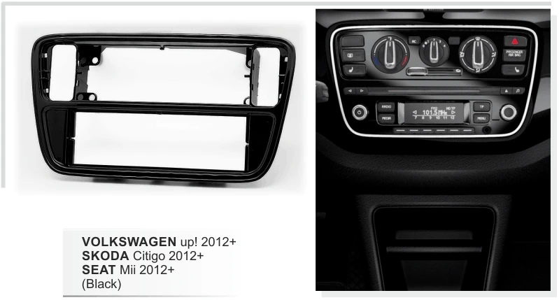 1Din Facia для VW Volkswagen UP Skoda Citigo Seat Mii 2012 + Радио DVD стерео CD панель приборной панели с