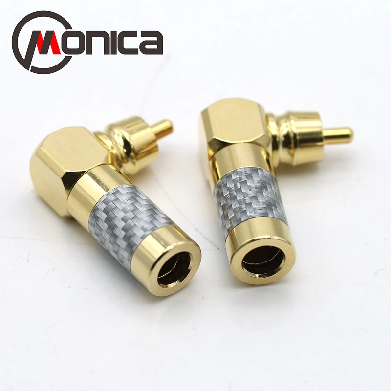 Аудиосигнальная линия Monica с покрытием из чистой меди родиевое покрытие RCA локоть