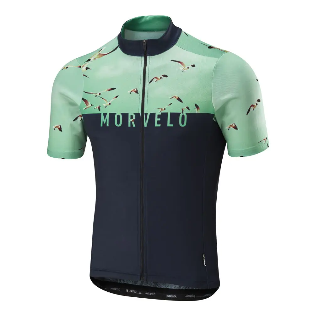 Morvelo дышащая летняя велосипедная майка с нагрудником и шортами, набор велосипедной спортивной одежды, одежда, рубашка, быстросохнущая гелевая Подушка 19d - Цвет: Jersey