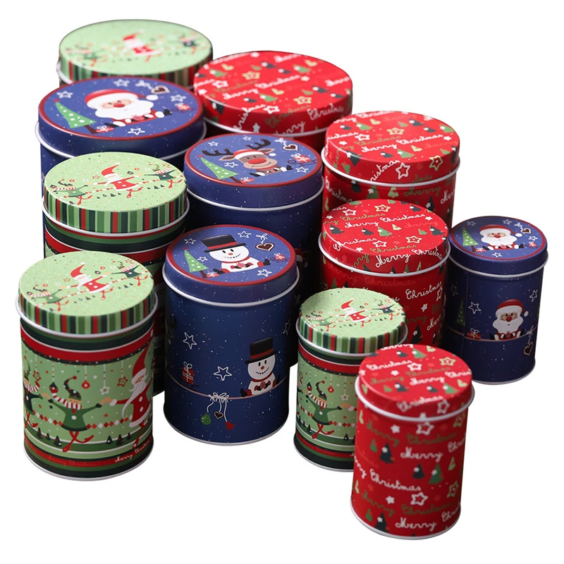 2019 Рождество Новый Год Жестяная Банка коробка для конфет Подарочная хранения
