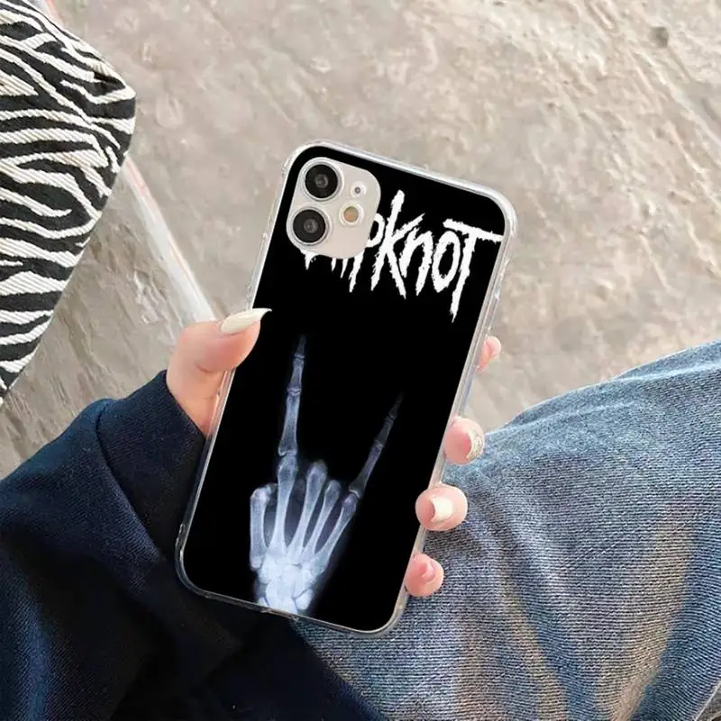 

Slipknot Rock Phone Case Transparent for iPhone 11 12 mini pro XS MAX 8 7 6 6S Plus X 5S SE 2020 XR