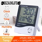 Электронный цифровой измеритель температуры и влажности с ЖК-дисплеем, термометр, гигрометр, будильник, Метеостанция HTC-1 HTC-2