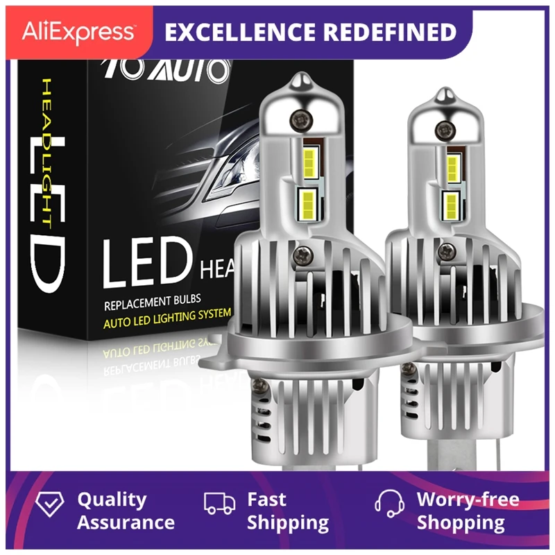 

2 шт. Csp чип H1 H3 H11 H7 светодиодные лампы для автомобильных фар Hb3 9005 Hb4 9006 светодиодные противотуманные фары 6000k мотоциклетные лампы H4 Светодиод...