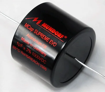 1lot/2pcs Mundorf Mcap Supreme EVO Oil Aluminium series Coupling frequency divider capacitor Oil-immersed free shipping