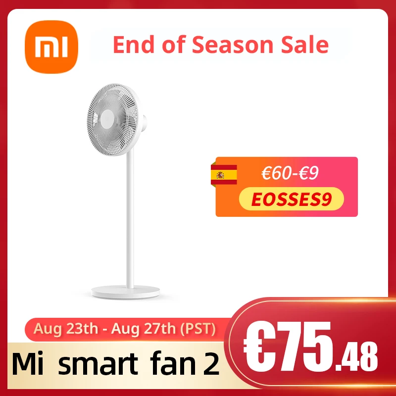 2021 Mi умный стоячий вентилятор 2 Голосовое управление двойные лопасти для