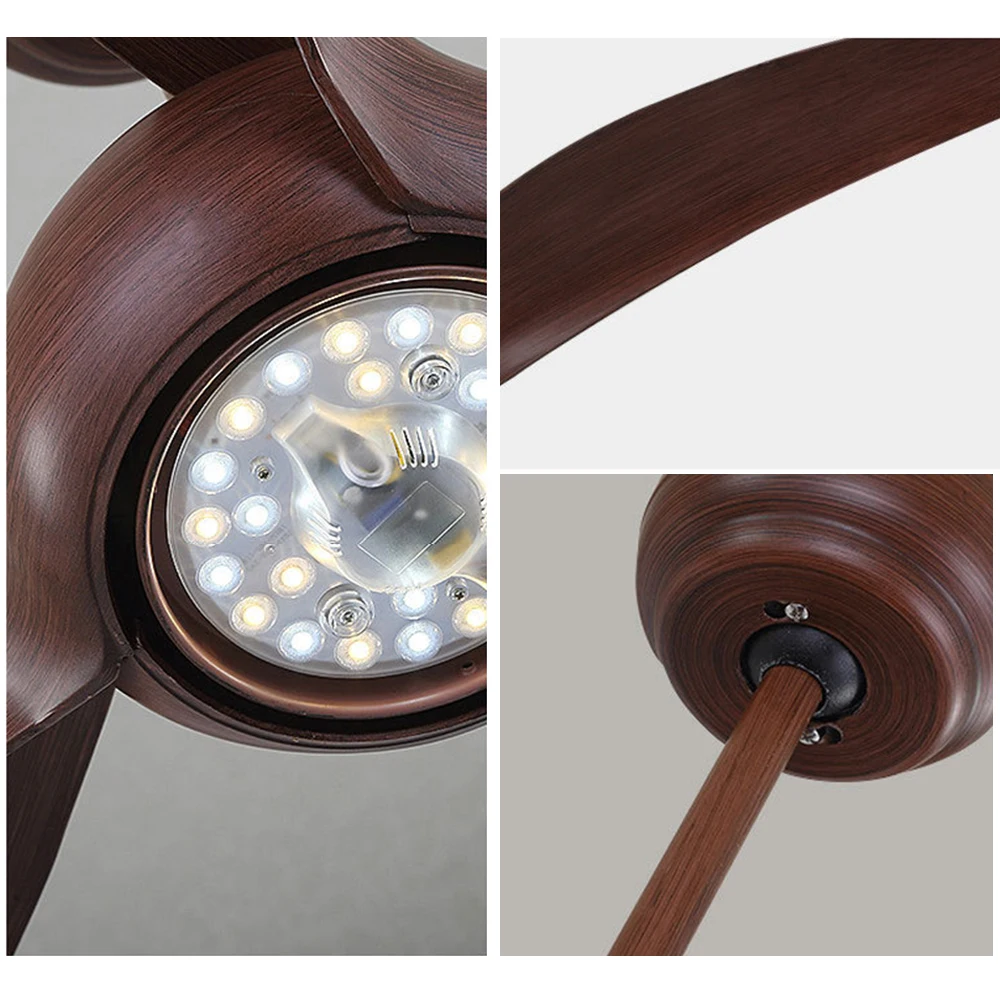 52 дюйма Винтаж потолочный вентилятор с пульт дистанционного управления светом