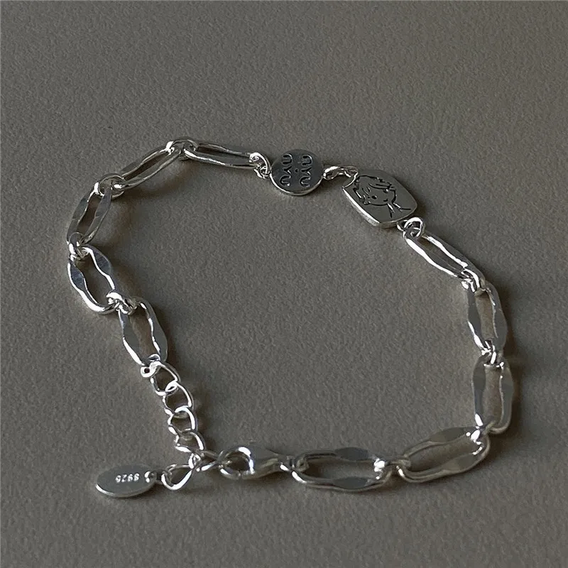 RUIYI реальные 925 стерлингового серебра в Корейском стиле Стиль простой дизайн