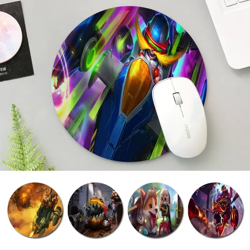 

Оптовая продажа, офисный коврик LOL Corki, нескользящий коврик для мыши, круглый размер, резиновый игровой коврик для мыши, офисный Настольный к...