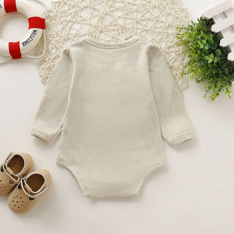 Детский комбинезон с длинными рукавами и принтом в полоску для маленьких