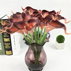 Реалистичный цветок, цветок лилии каллы искусственный латекс, искусственный цветок для свадьбы, для домашнего декора, цветной цветок, букет невесты