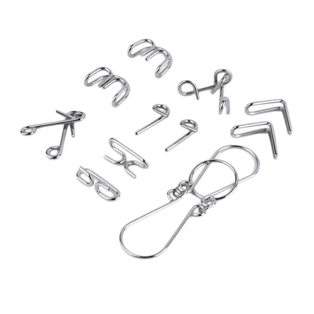 7 шт./компл. забавная игра головоломка для мозга головоломки с металлической