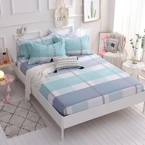 53 New Product 1pcs Cotton Printing bed mattress set with four corners and elastic band sheets - Цвет: lafeierlan