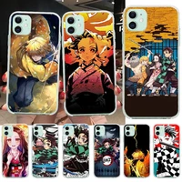 penghuwan anime demon slayer kimetsu bling cute phone case for iphone 11 pro xs max 8 7 6 6s plus x 5s se xr cover