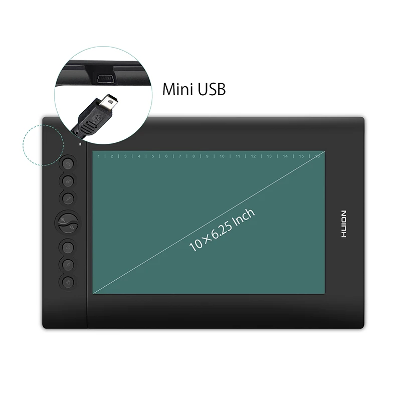 HUION H610 Pro V2 графический планшет цифровая ручка для рисования ручка для планшета давление 8192 уровней Экспресс-клавиши функция наклона без аккумулятора