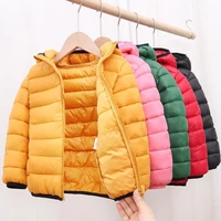 girls light down cotton jacket baby boys snowsuit jackets autumn children clothing 2 8 years fashion kids hooded outerwear coats