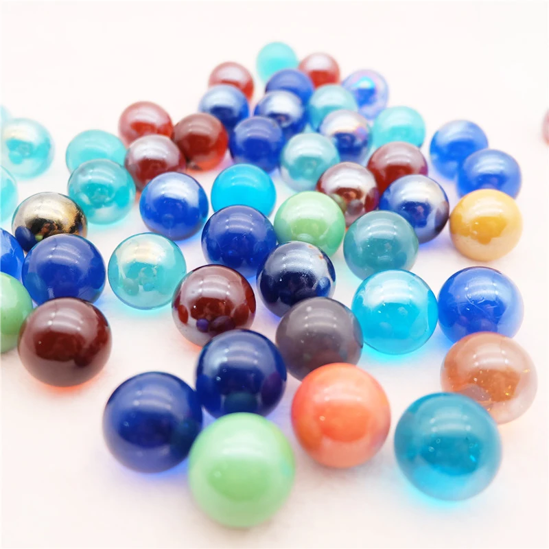 

22mm Glass Ball Bouncing Ball Game Pinball Machine Cattle Small Marbles Pat Toys Parent- Cream Child Console Beads 12pcs Sports