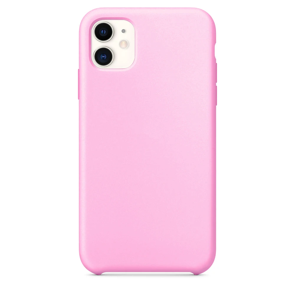 Rose Pink Роскошный официальный силиконовый чехол для телефона с логотипом для Apple iPhone 7 8 6 s 6S Plus чехол для iPhone XR X XS 11 Pro Max получехол iPhone 6Plus 6sPlus 7Plus 8Plus XSMAX 11ProMax 11Pro LOGO - Цвет: Rose Pink
